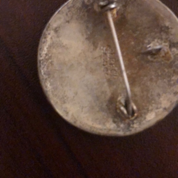 Old pawn Inlaid turquoise and abalone pendant - Picture 3 of 3